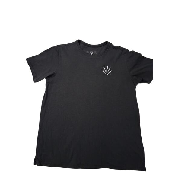 Rag & Bone Mens size L Dagger Embroidered Gothcore Grungecore Casual Preppy Tee - Picture 7 of 12